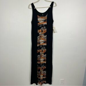 Pieces Kensie NWT Maxi Dress Sleeveless Stretch Knit Scoop Neck Size XL